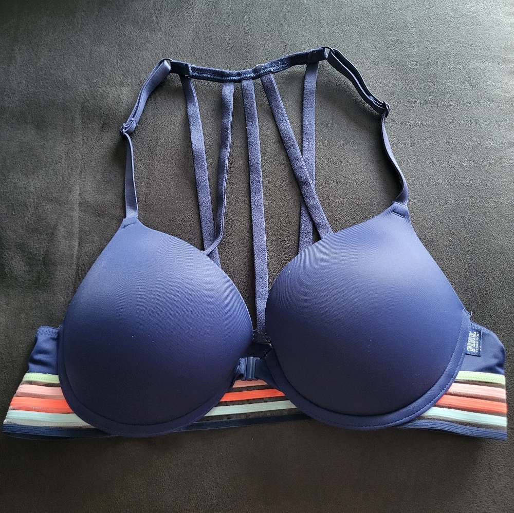 PINK Front Clasp Bra
